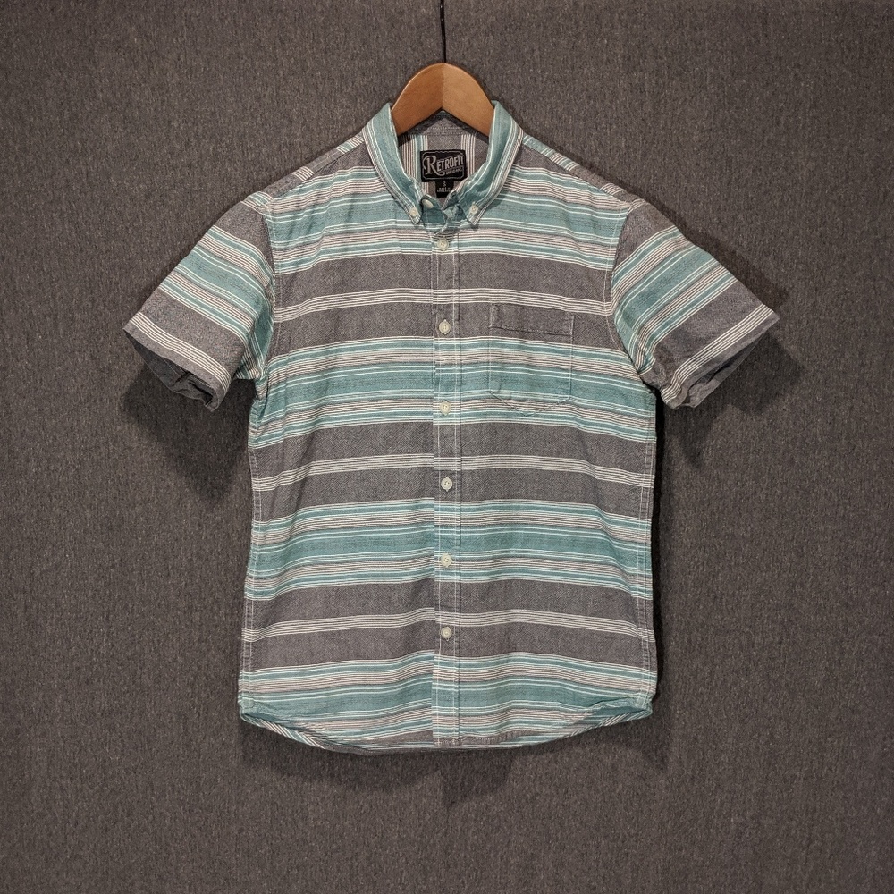 Retrofit Striped Short-sleeve Oxford